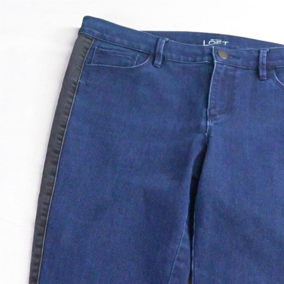 LOFT 30 / 10 Modern Skinny Dark‎ Rinse Stretch Denim Womens Jeans - Picture 2 of 7